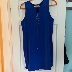 Amanda Uprichard Lace Up Royal Blue Dress